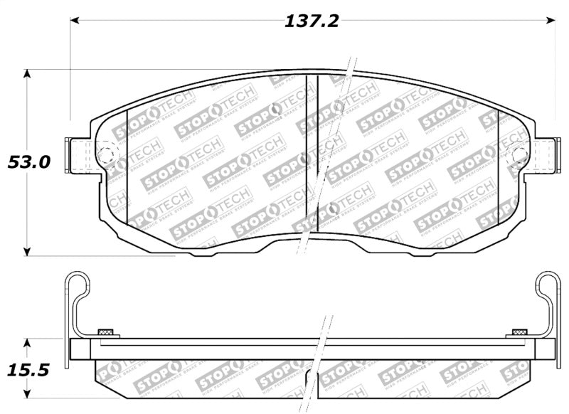 StopTech Performance 02-04 Infiniti I30/I35 / 02-06 Nissan Altima Front Brake Pads