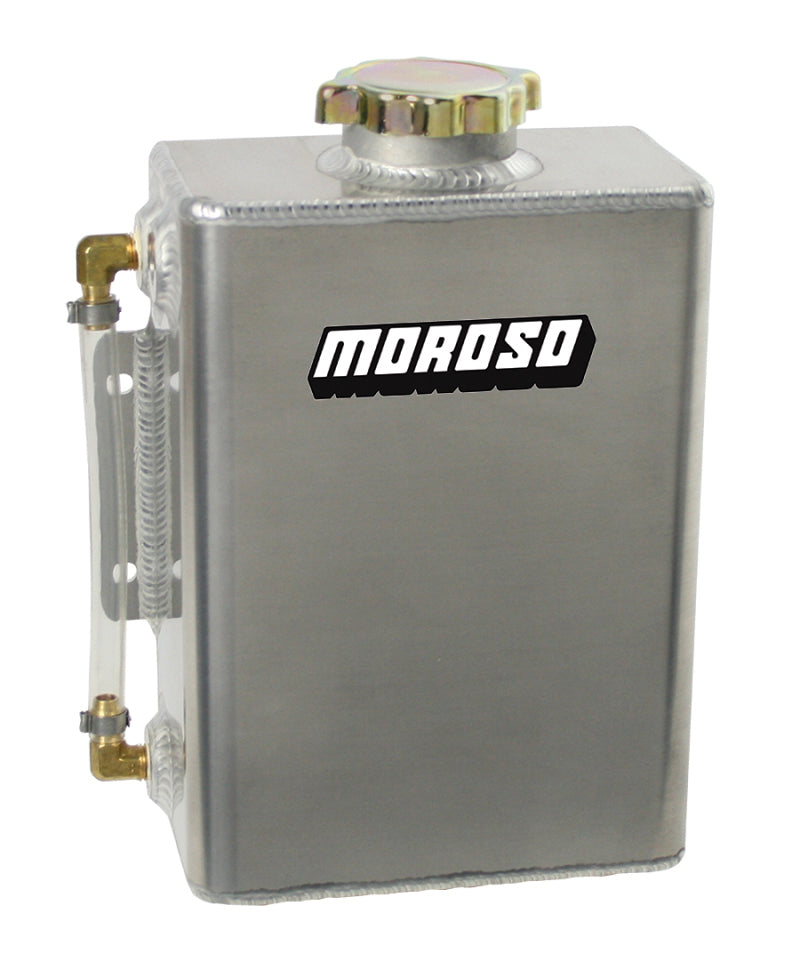 Moroso Universal Coolant Expansion Tank - Integral Mounting Bracket - 4qt