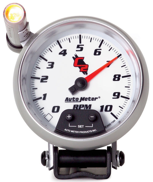 Autometer C2 3 3/4 inch 10000RPM In-Dash Tachometer w/ Ext. Quick-Lite