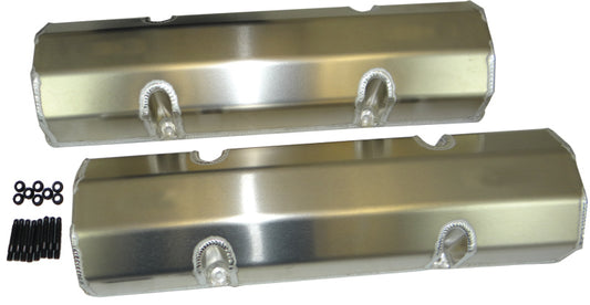 Moroso Chevrolet Small Block (Including 18 Degree Heads) Valve Cover - No Logo - Aluminum - Pair