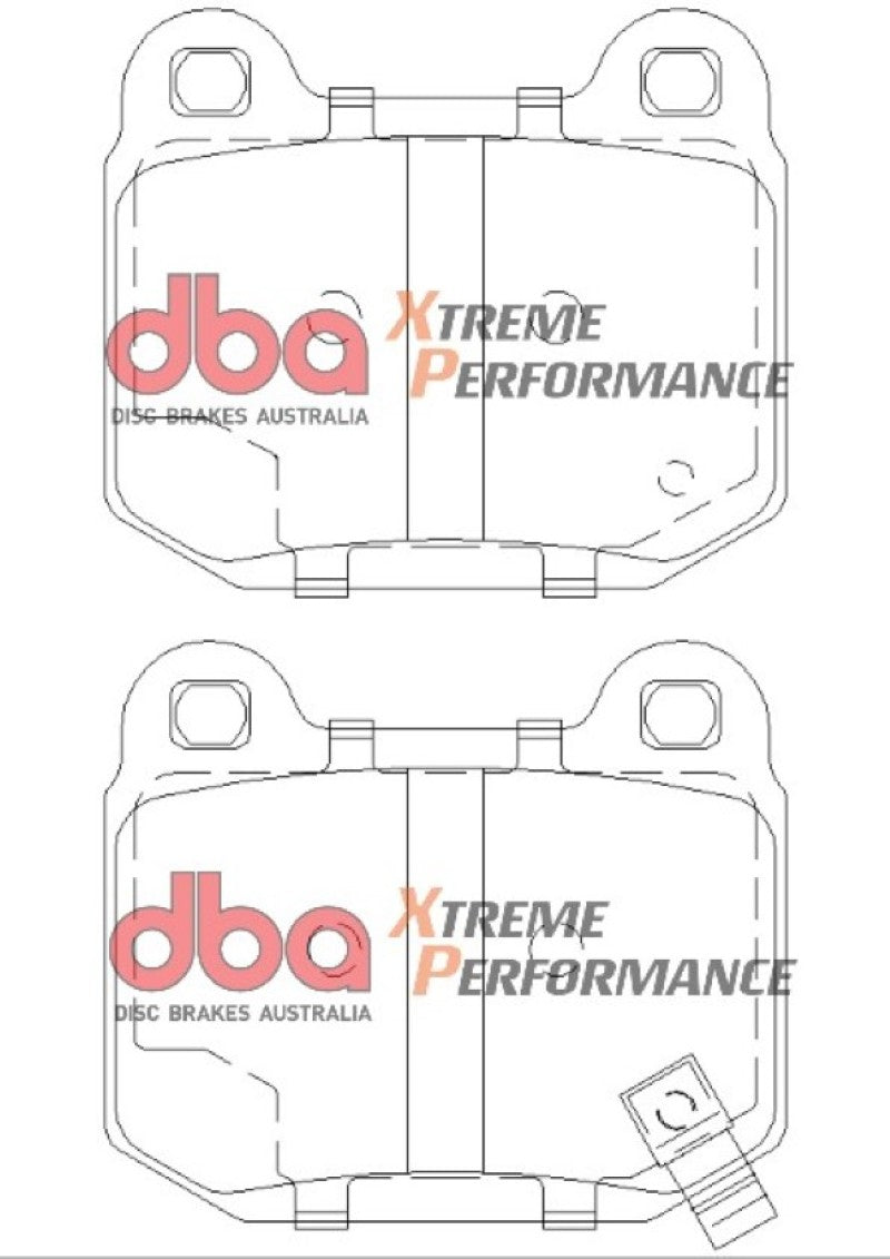 DBA 03-06 EVO / 04-09 STi / 03-07 350Z Track Edition/G35 w/ Brembo XP650 Rear Brake Pads