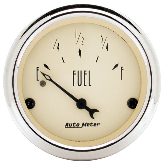 Autometer 2in 0 OHMS Empty/30 OHMS Full Antique Beige Fuel Level Gauge