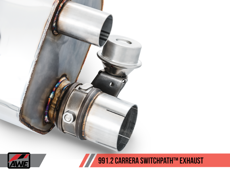 AWE Tuning Porsche 911 (991.2) Carrera / S SwitchPath Exhaust for PSE Cars - Chrome Silver Tips