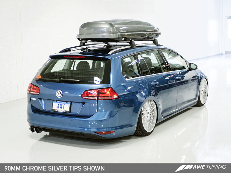 AWE Tuning VW MK7 Golf SportWagen Touring Edition Exhaust w/Chrome Silver Tips (90mm)