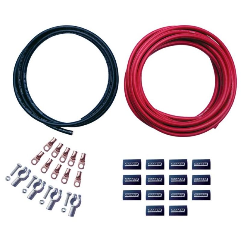 Moroso Remote Dual Batteries Crimp On Terminals Battery Cable Kit