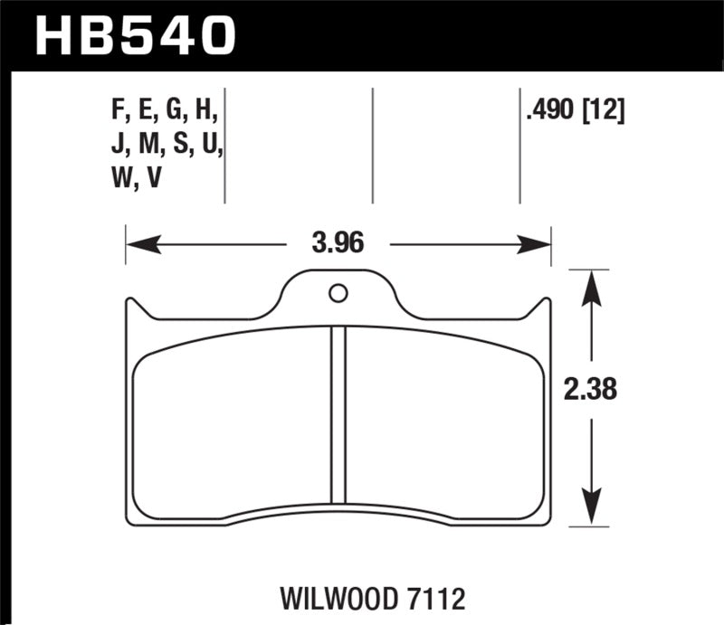 Hawk Wilwood 7112 Blue 9012 Race Brake Pads