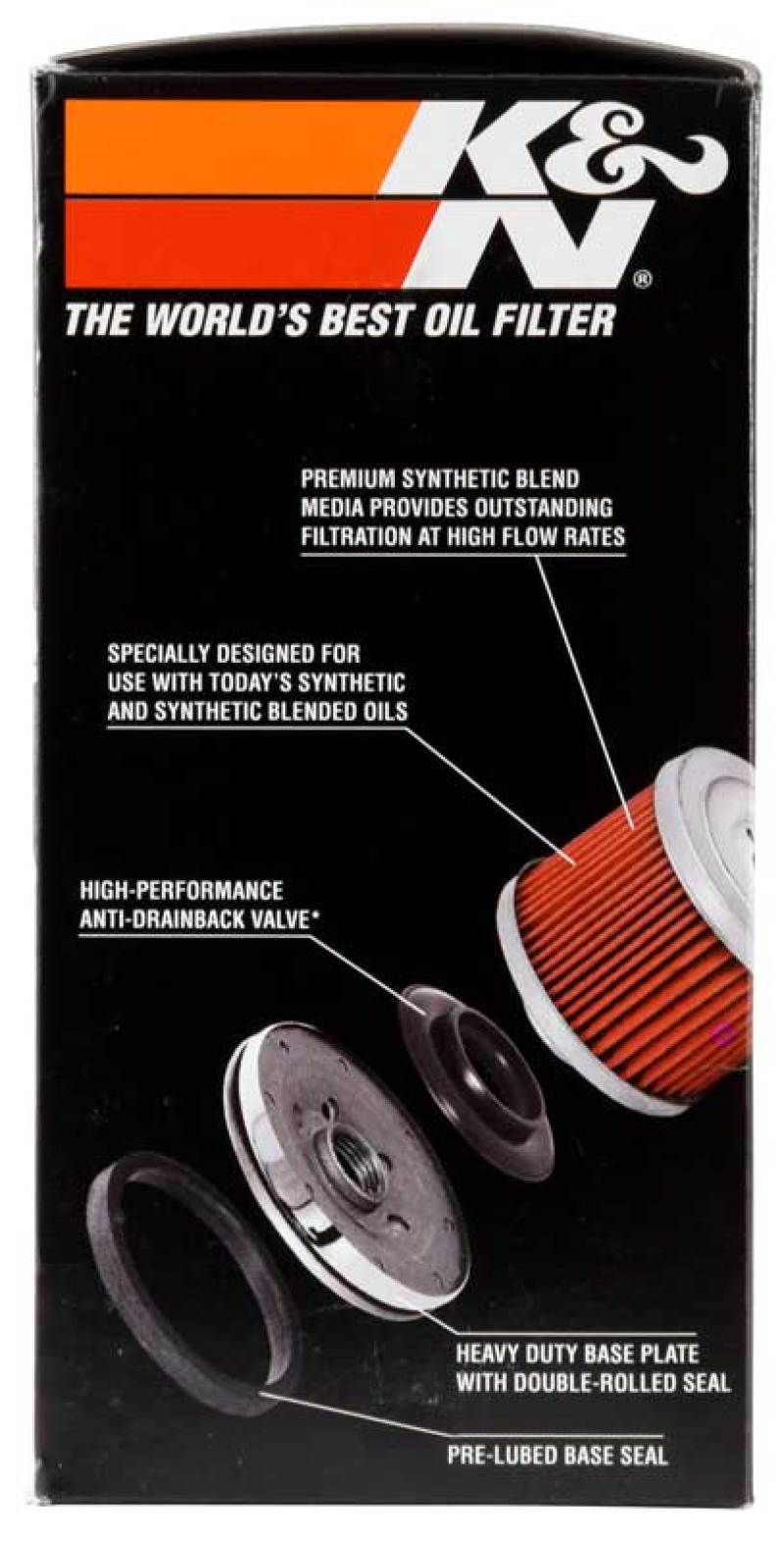 K&N Oil Filter 80-98 Harley Davidson FXB/FXD?FXDB/FXDC/FXDL/FXDS/FXDWG - 3in OD x 5.969in Height