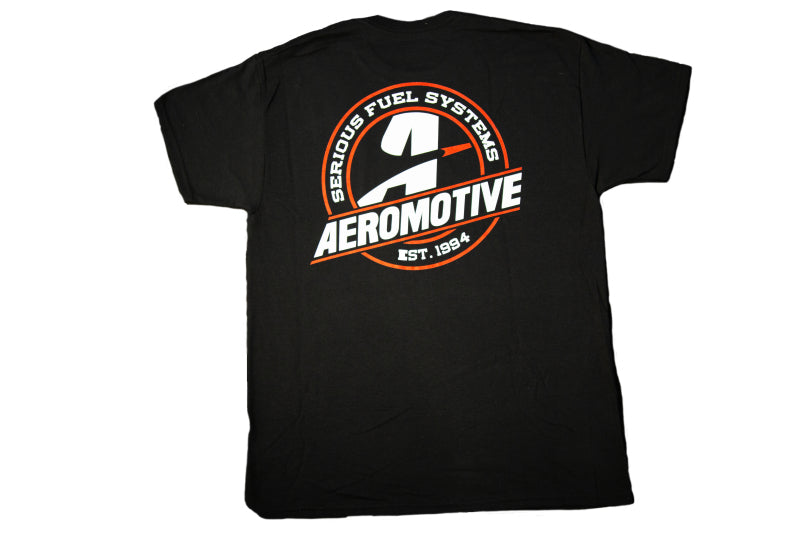 Aeromotive Standard Logo Black/Red T-Shirt - Small