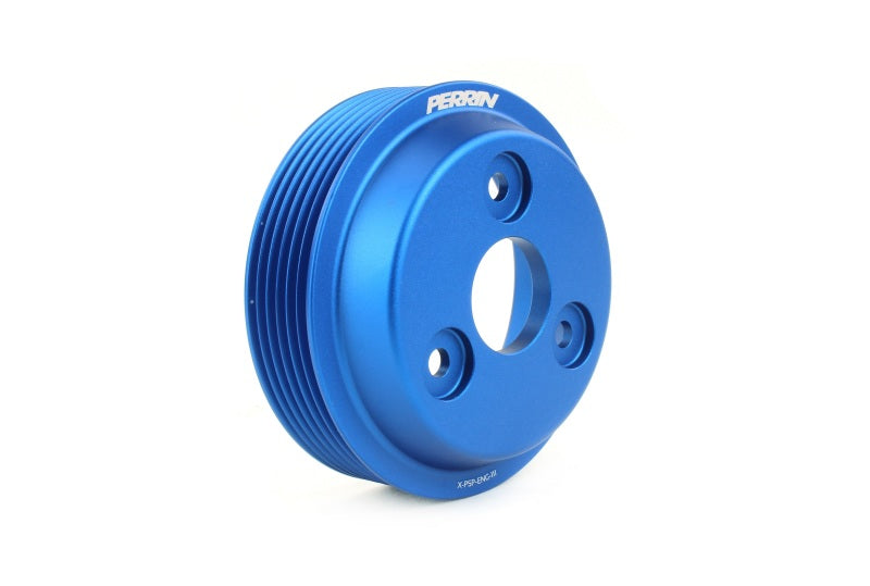 Perrin 15-22 Subaru WRX / 14-18 FXT / 18-21 Crosstrek Lightweight Water Pump Pulley - Blue