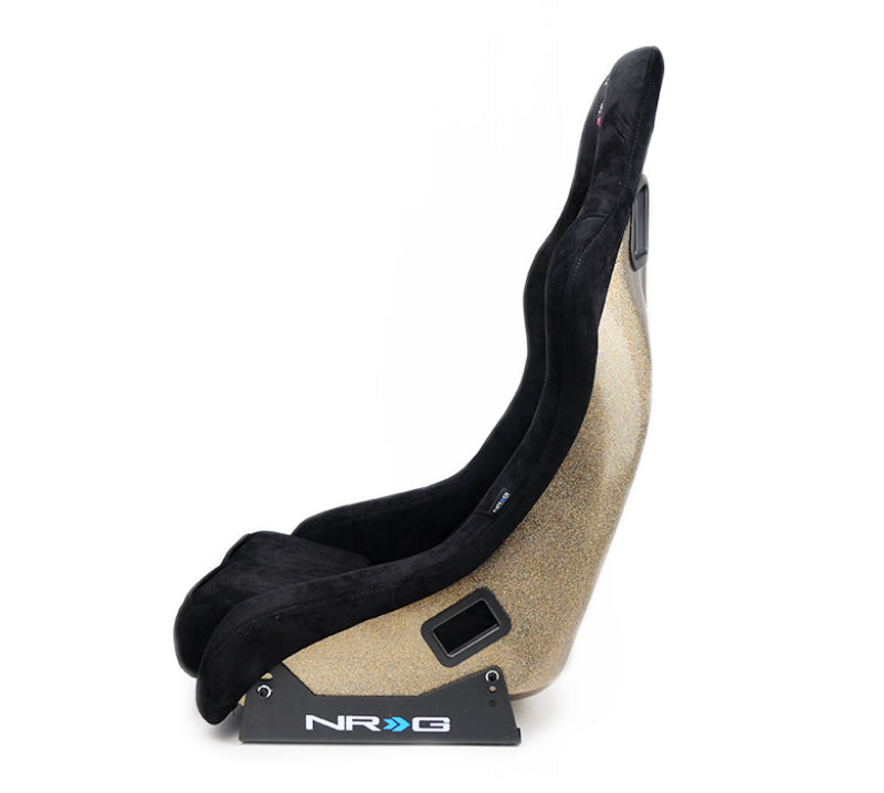 NRG FRP Bucket Seat ULTRA Edition - Medium (Black Alcantara/Gold Glitter Back)