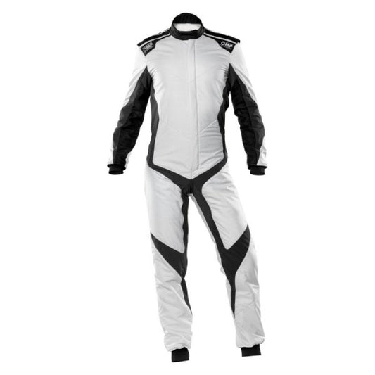 OMP One Evo X Overall Silver/Black - Size 46 (Fia 8856-2018)