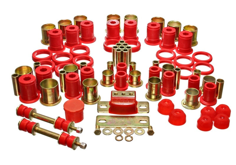 Energy Suspension 74-77 Oldsmobile Cutlass/442/F-85/Europa Red Hyper-flex Master Bushing Set