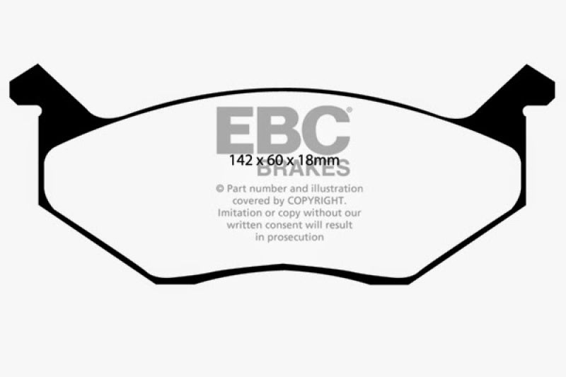 EBC 80-83 Chrysler Cordoba 3.7 Redstuff Front Brake Pads