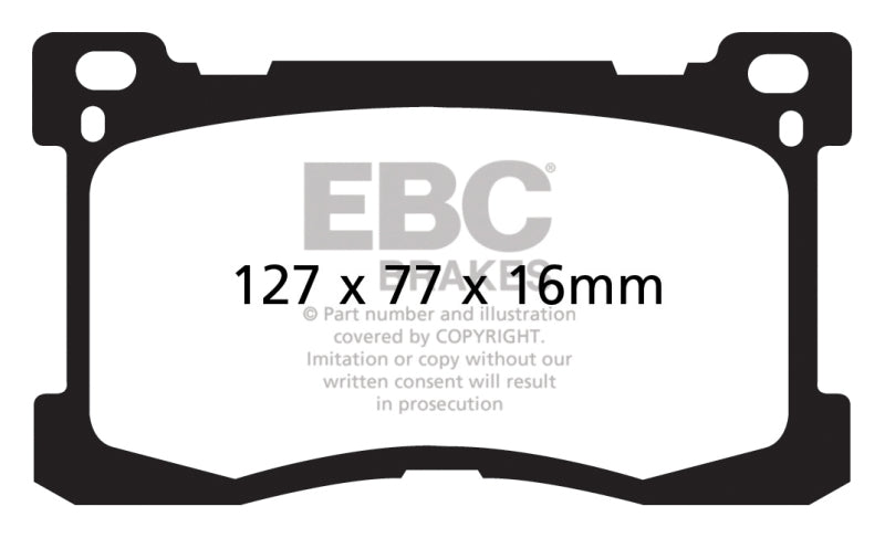 EBC 12+ Hyundai Equus 5.0 Redstuff Front Brake Pads