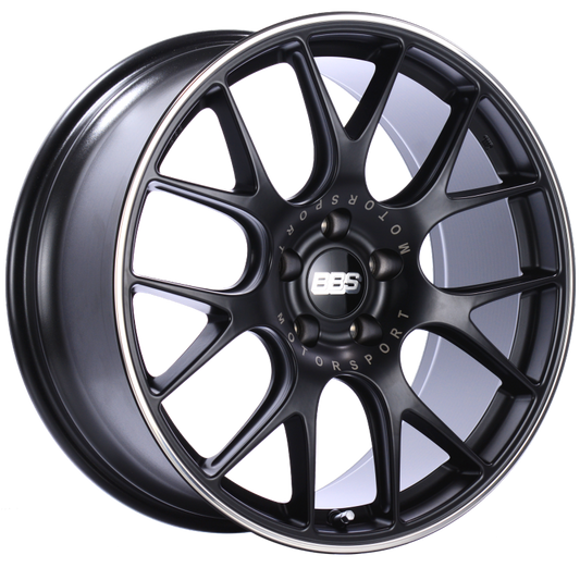 BBS CH-R 20x9 5x112 ET25 Satin Black Polished Rim Protector Wheel -82mm PFS/Clip Required