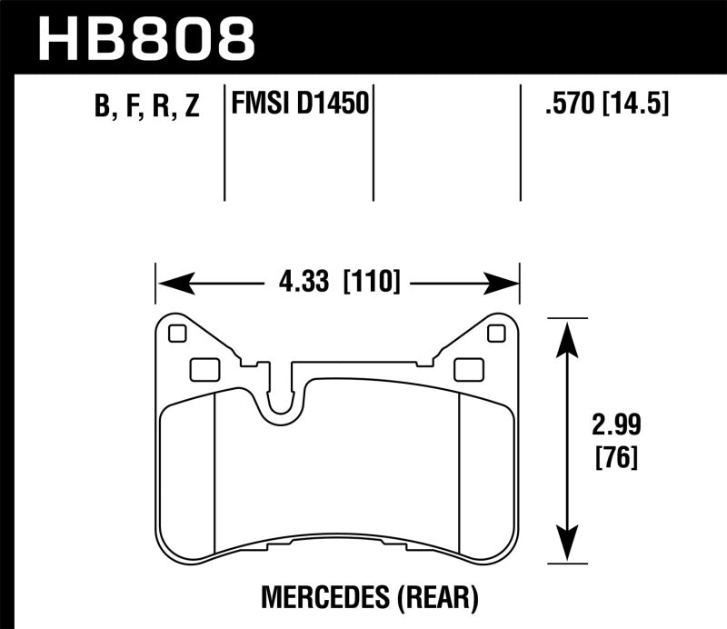 Hawk 10-15 Mercedes-Benz E63 AMG / 14-16 Mercedes-Benz E63 AMG S HPS Street Rear Brake Pads